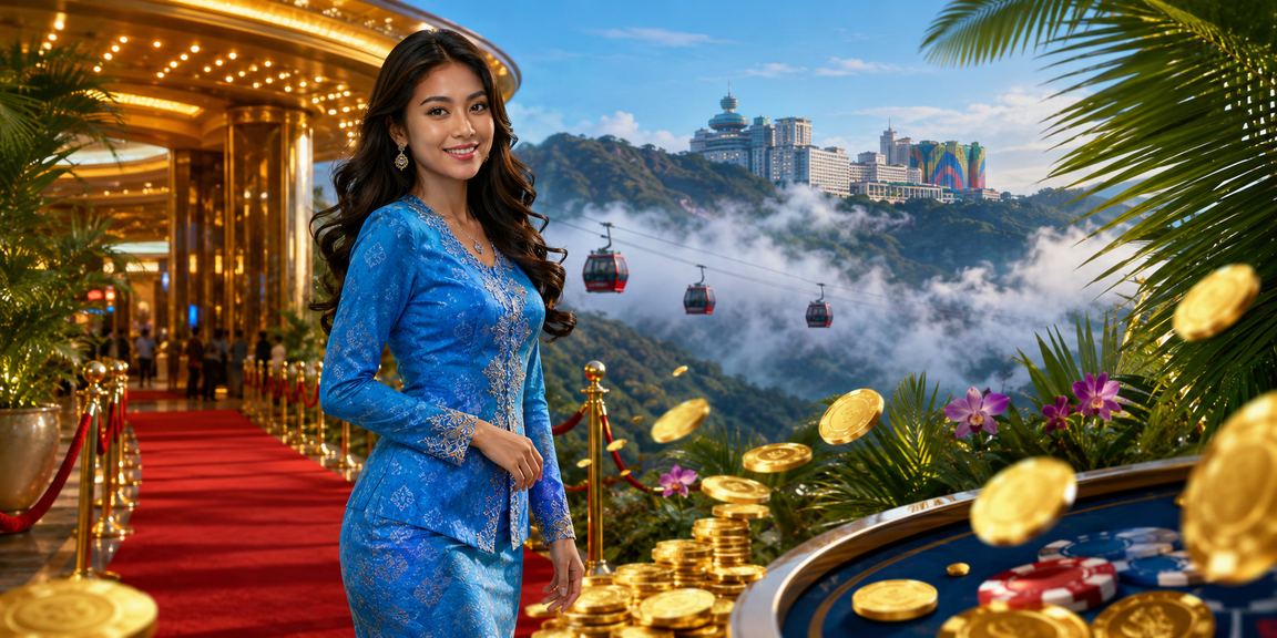 Pemain berbaju kurung di Genting Highlands menikmati permainan kad kasino eksklusif